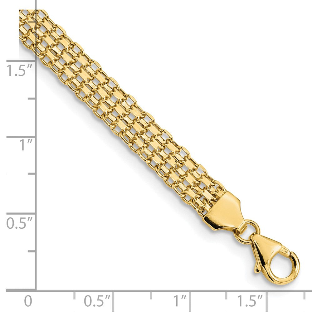 7.5 Inch 14K Polished Fancy Link Bracelet