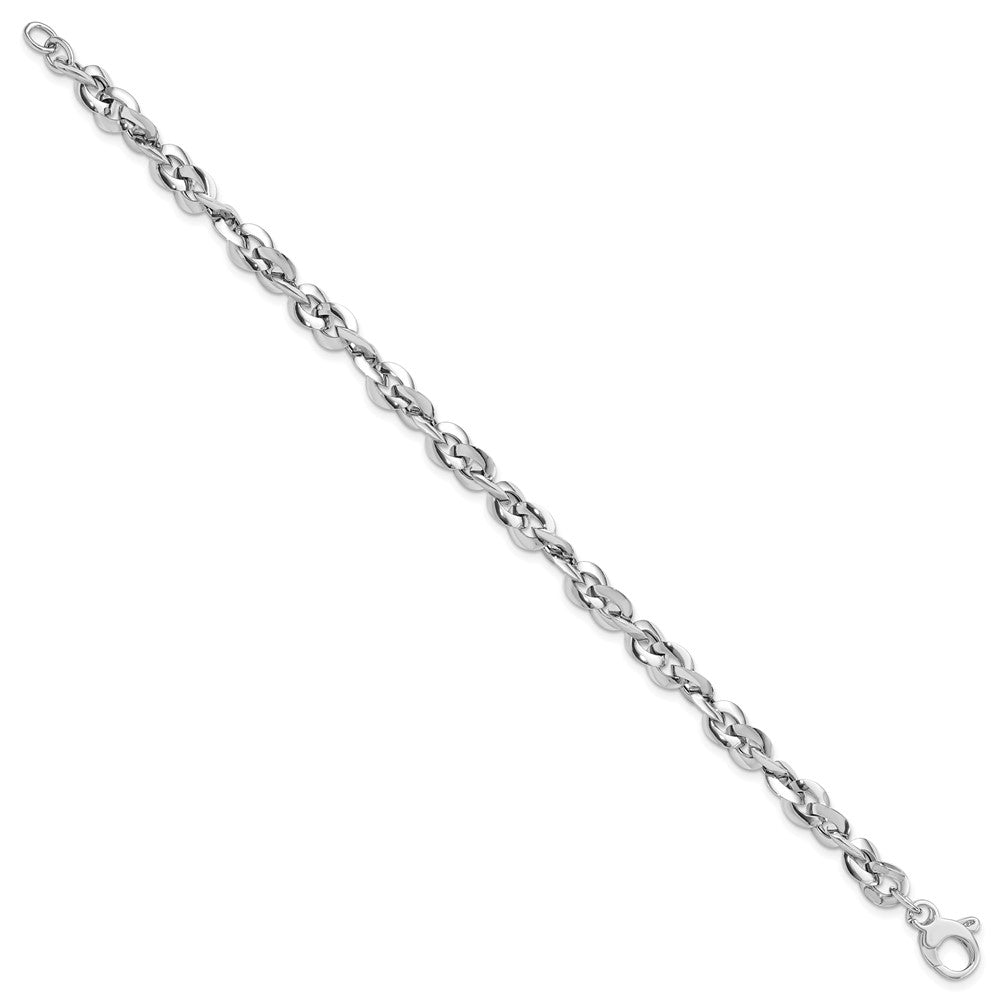 7.5 Inch 14K White Gold Polished Bracelet