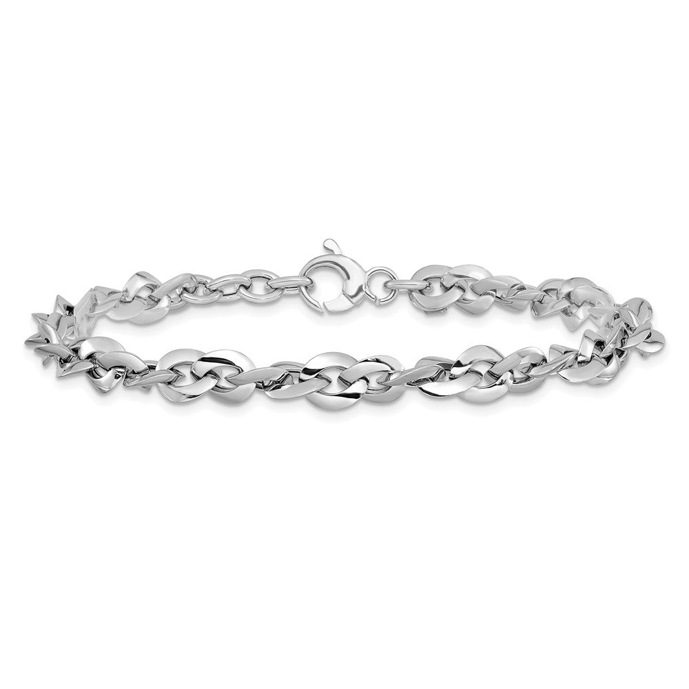 7.5 Inch 14K White Gold Polished Bracelet