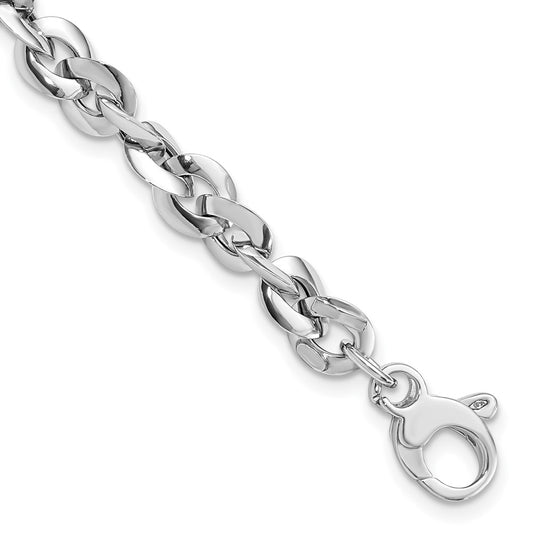 7.5 Inch 14K White Gold Polished Bracelet