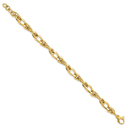 7 Inch 14K Polished Fancy Link 7In Bracelet