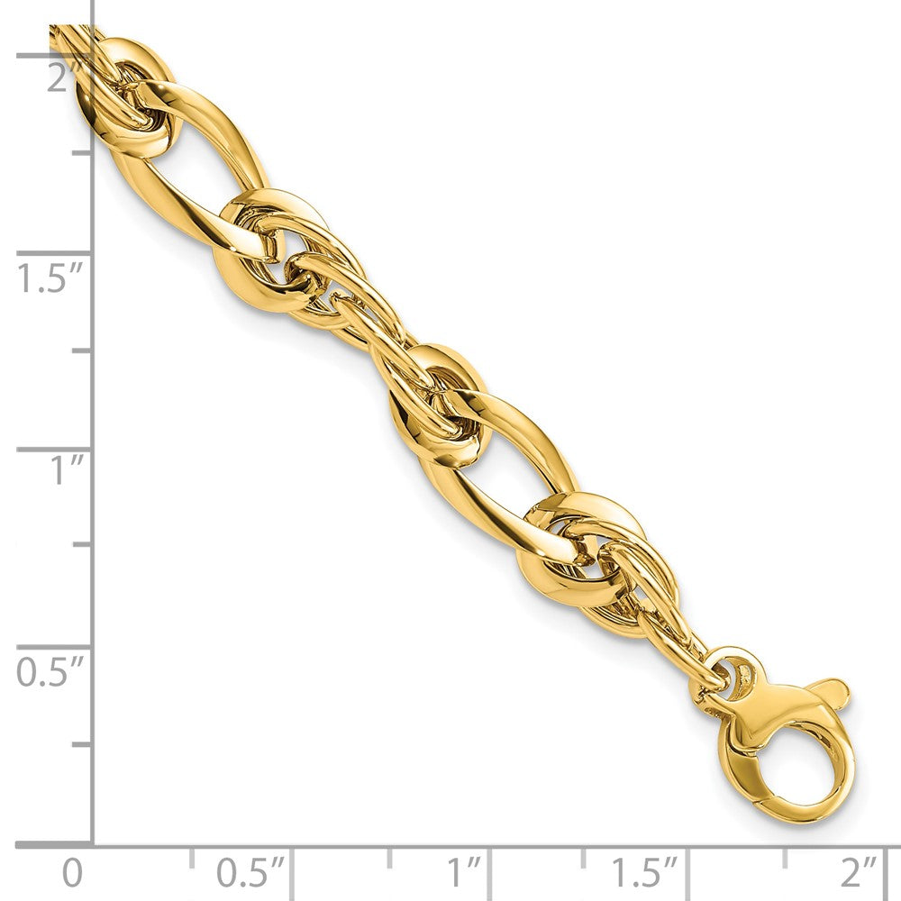 7 Inch 14K Polished Fancy Link 7In Bracelet