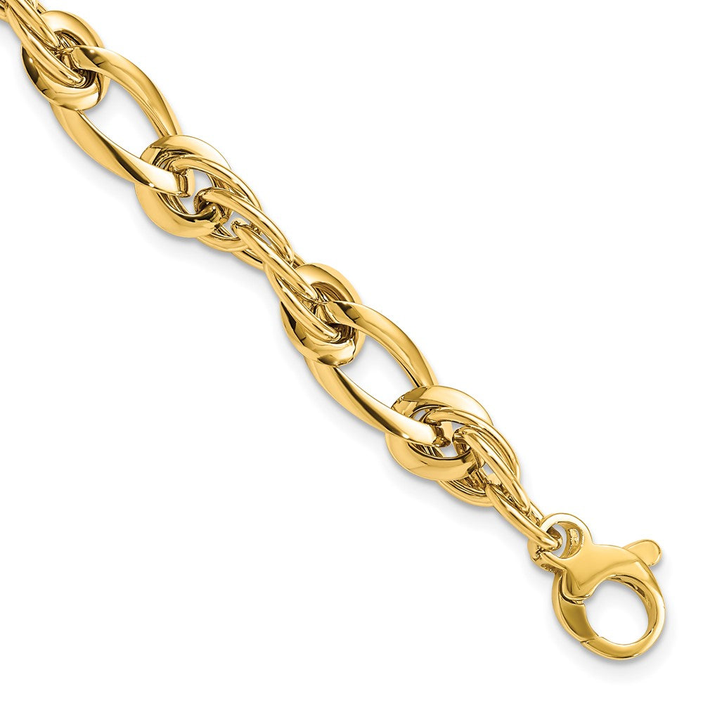 7 Inch 14K Polished Fancy Link 7In Bracelet