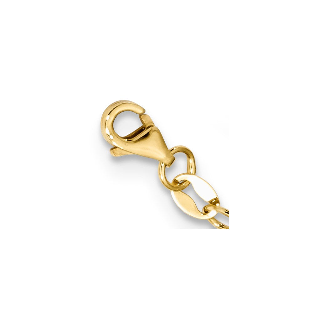 14K Yellow Gold Textured Fancy Link 18 Inch Necklace