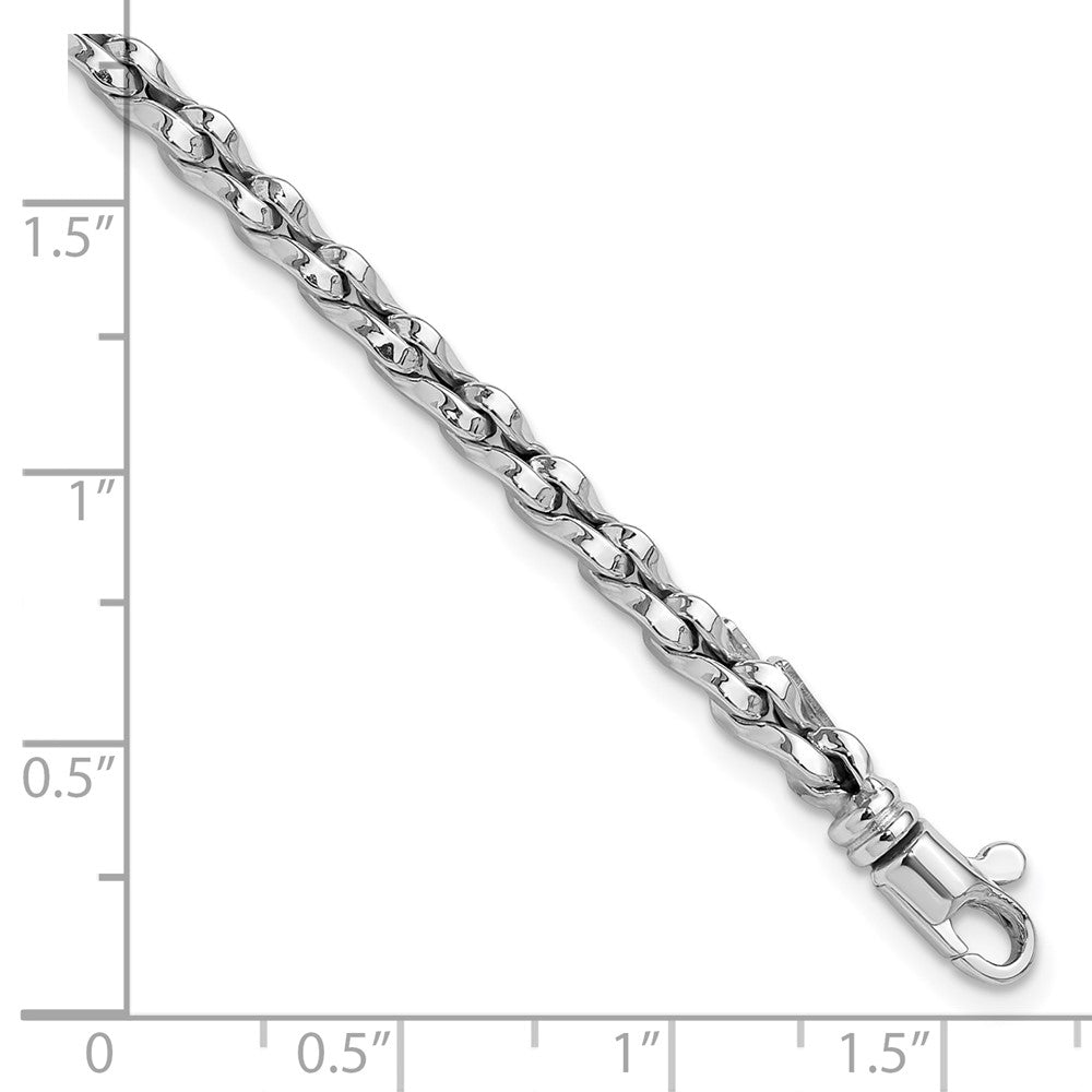 7.5 Inch 14K White Gold Polished Fancy Link Bracelet