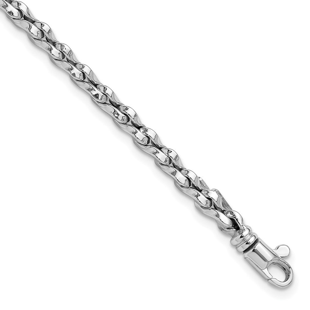 7.5 Inch 14K White Gold Polished Fancy Link Bracelet