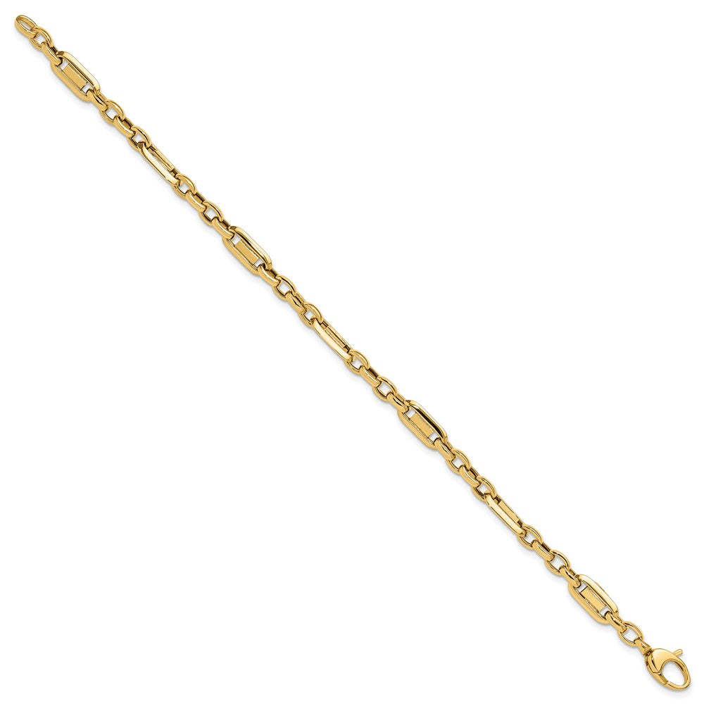 7.5 Inch 14K Polished Fancy Link Bracelet