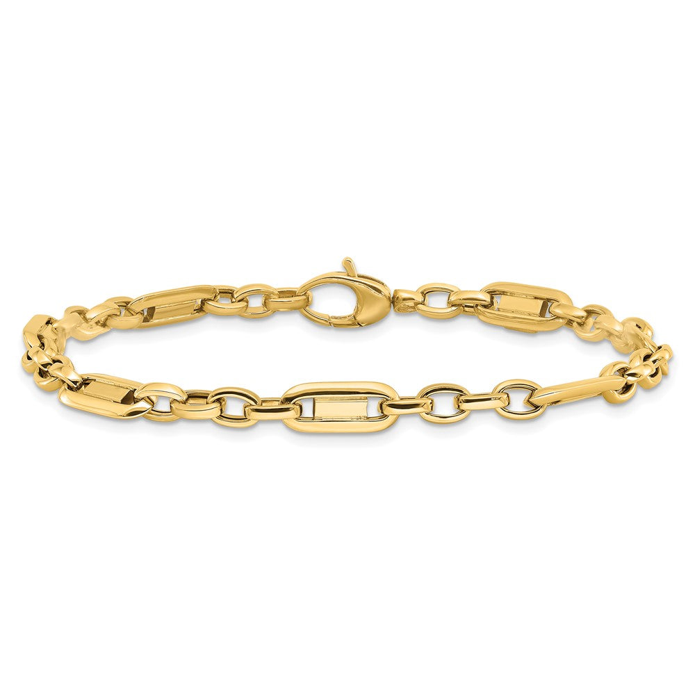 7.5 Inch 14K Polished Fancy Link Bracelet