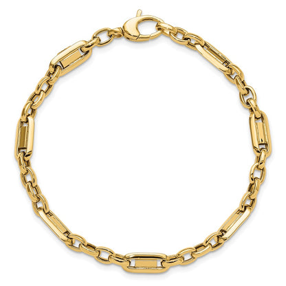 7.5 Inch 14K Polished Fancy Link Bracelet