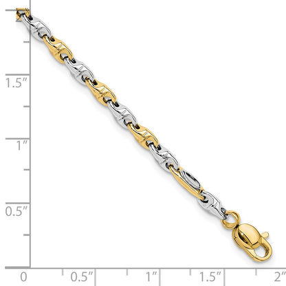 7.5 Inch 14K Two-Tone Polished Fancy Link Bracelet