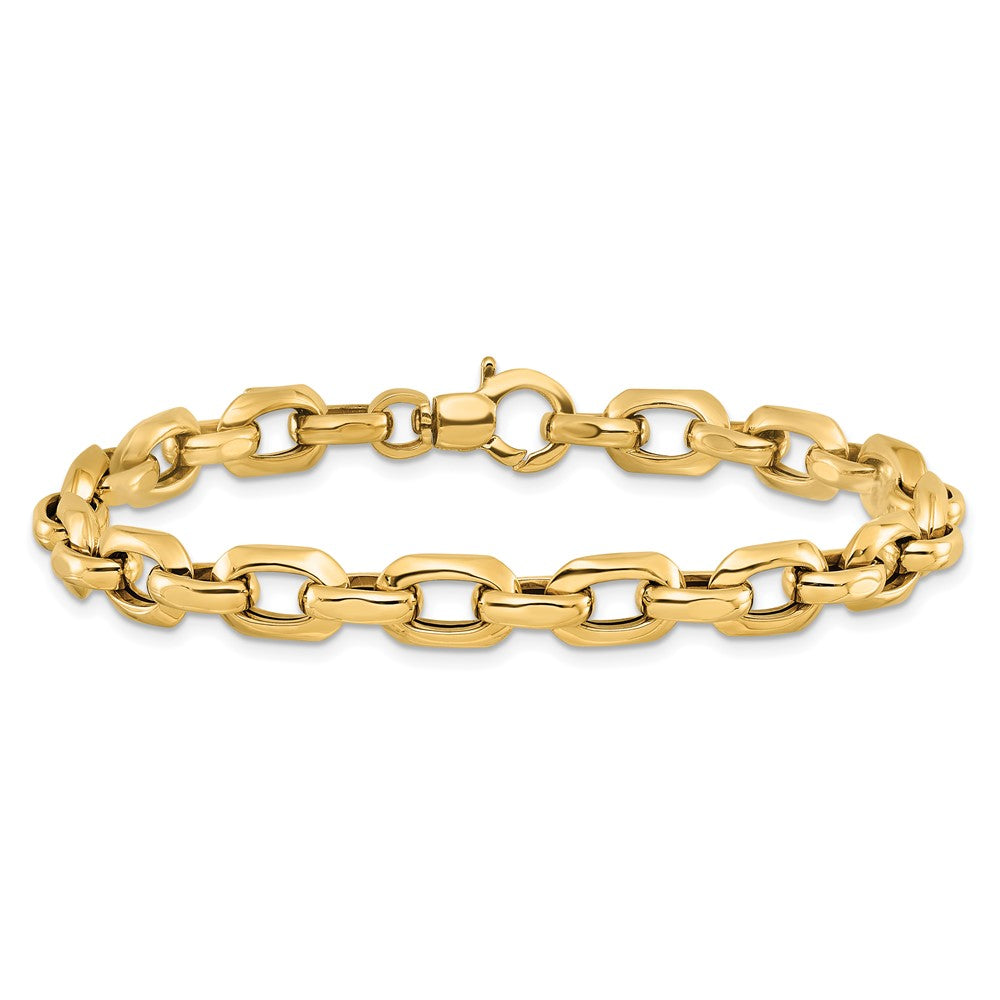 7.5 Inch 14K Polished Fancy Link Bracelet