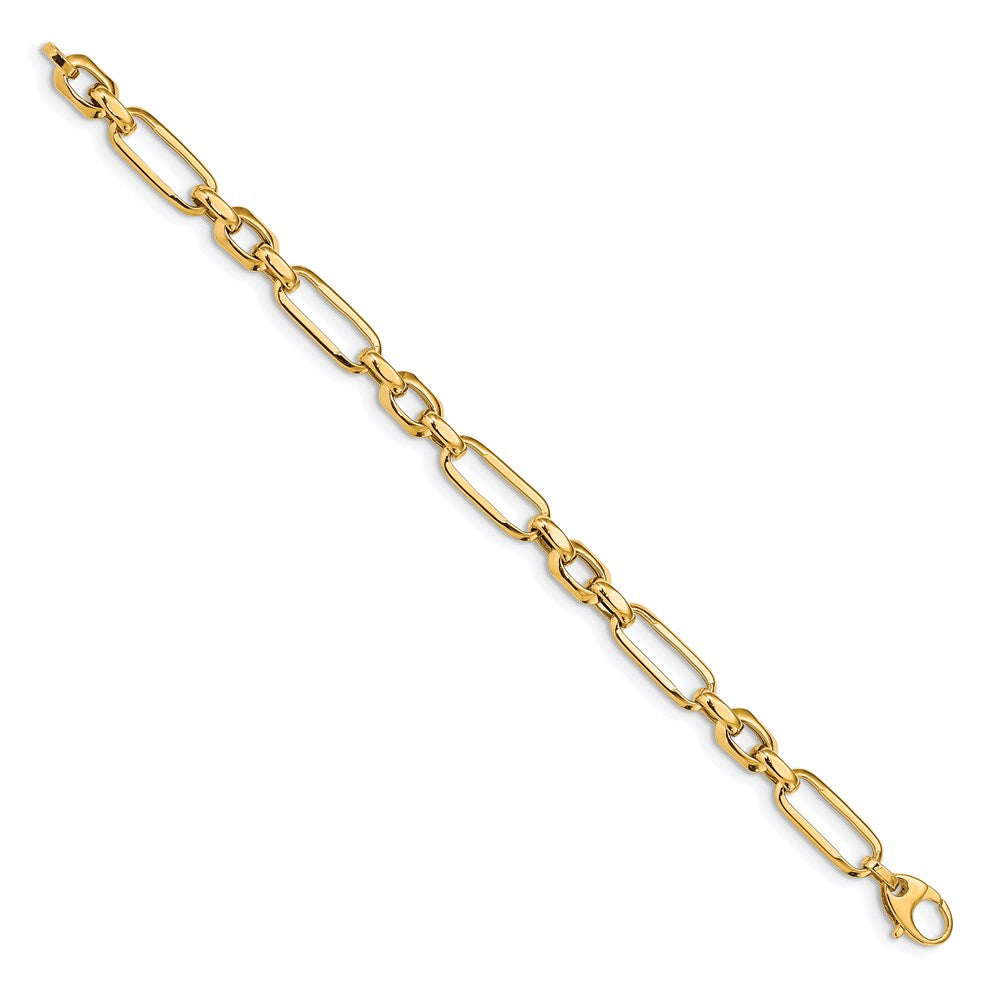 7.5 Inch 14K Polished Fancy Link Bracelet