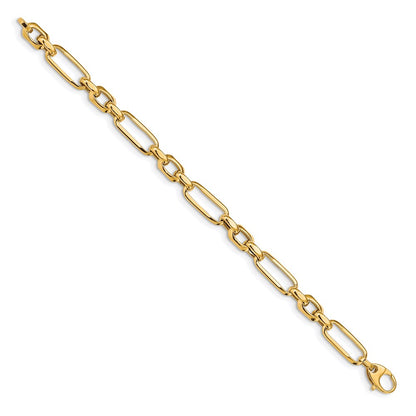 7.5 Inch 14K Polished Fancy Link Bracelet
