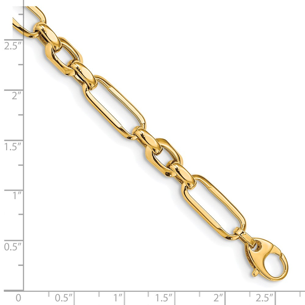 7.5 Inch 14K Polished Fancy Link Bracelet
