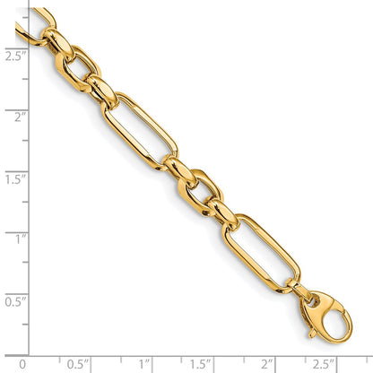 7.5 Inch 14K Polished Fancy Link Bracelet