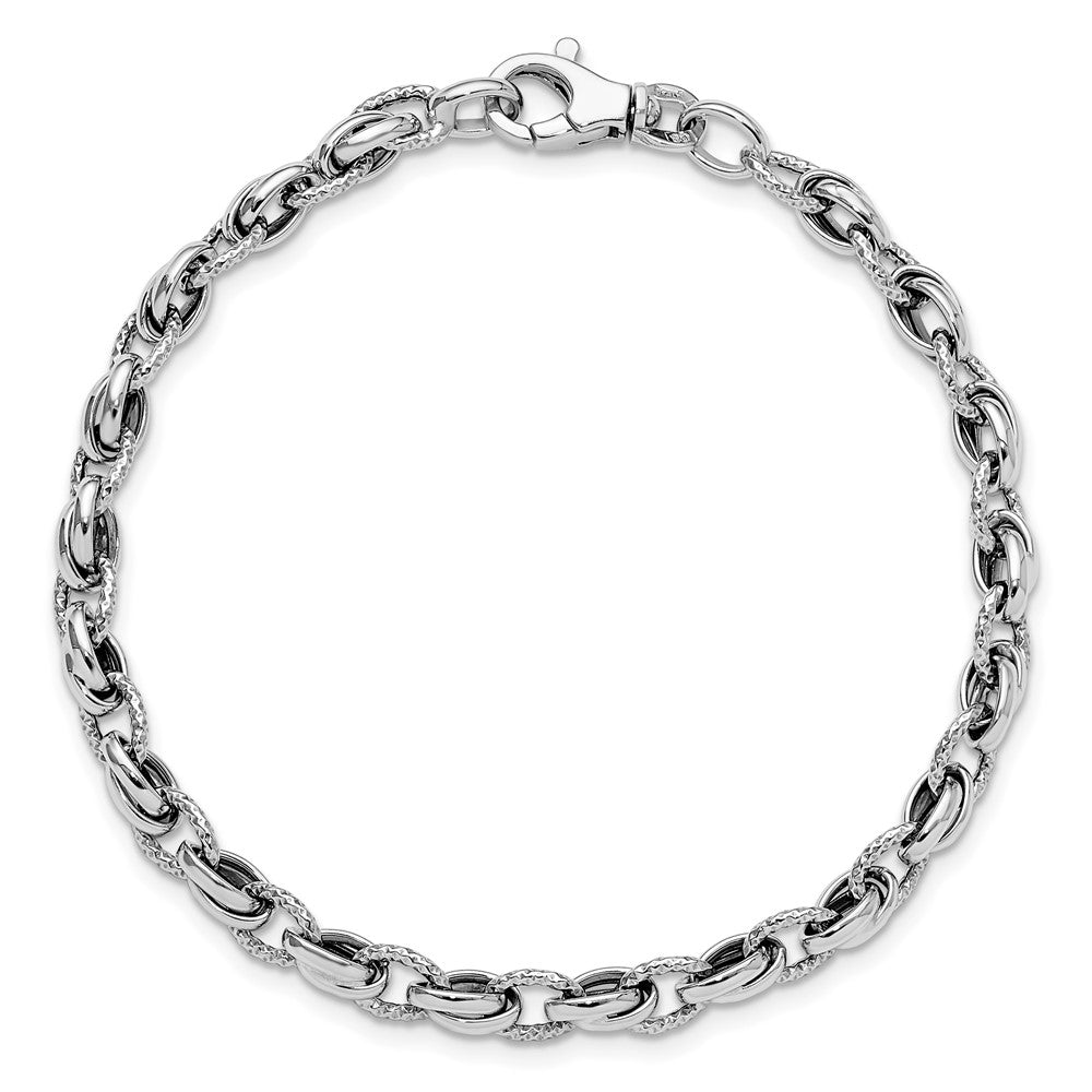 7.5 Inch 14K White Gold 7.5In Polished Fancy Link Bracelet