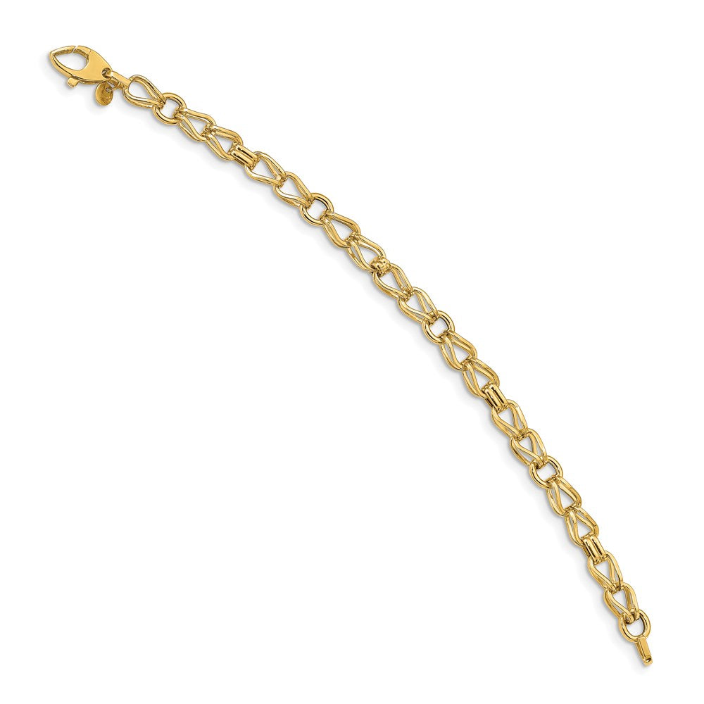 7.5 Inch 14K Polished Fancy Link Bracelet