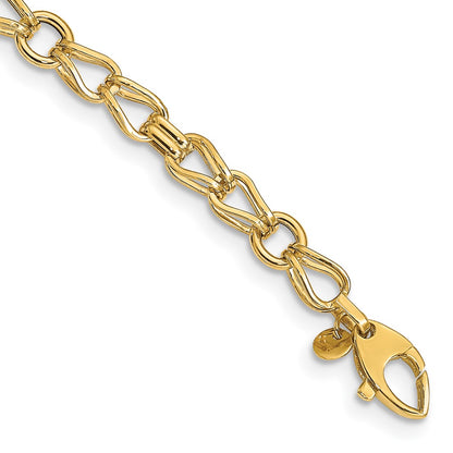 7.5 Inch 14K Polished Fancy Link Bracelet
