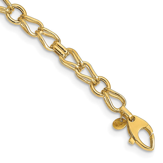 7.5 Inch 14K Polished Fancy Link Bracelet