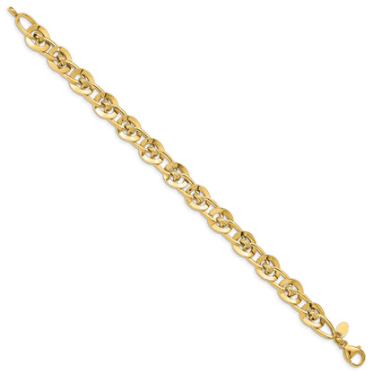 8 Inch 14K Polished Fancy Link Bracelet