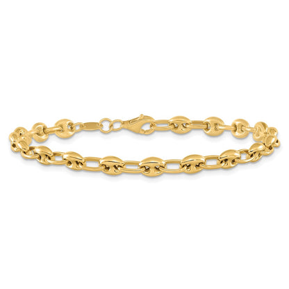 7.5 Inch 14K Polished Link Bracelet