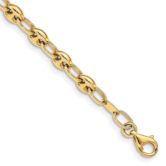 7.5 Inch 14K Polished Link Bracelet