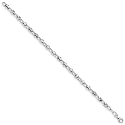 7.5 Inch 14K White Gold Polished Link Bracelet