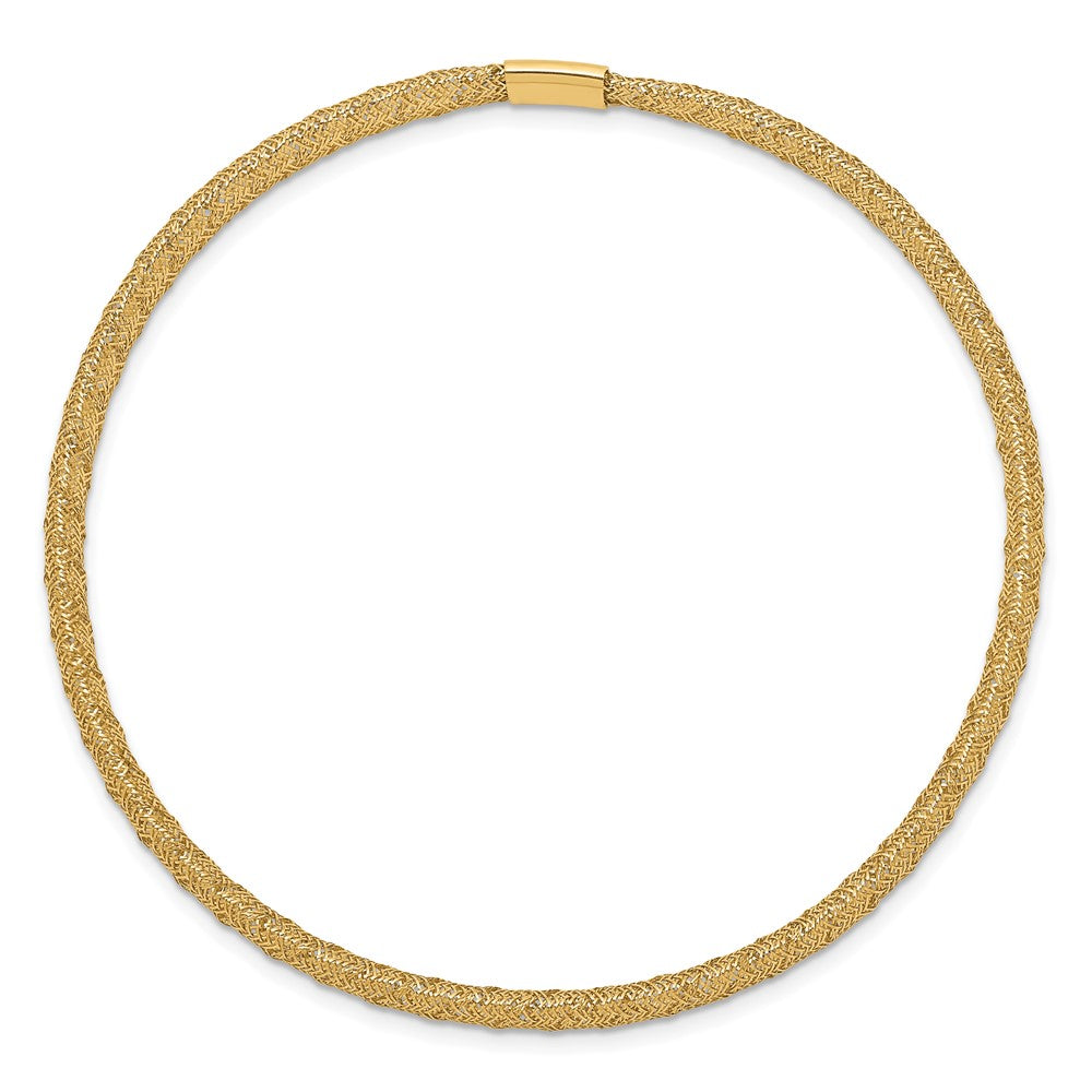 14K Yellow Gold Stretch Mesh Bracelet