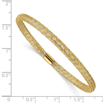 14K Yellow Gold Stretch Mesh Bracelet