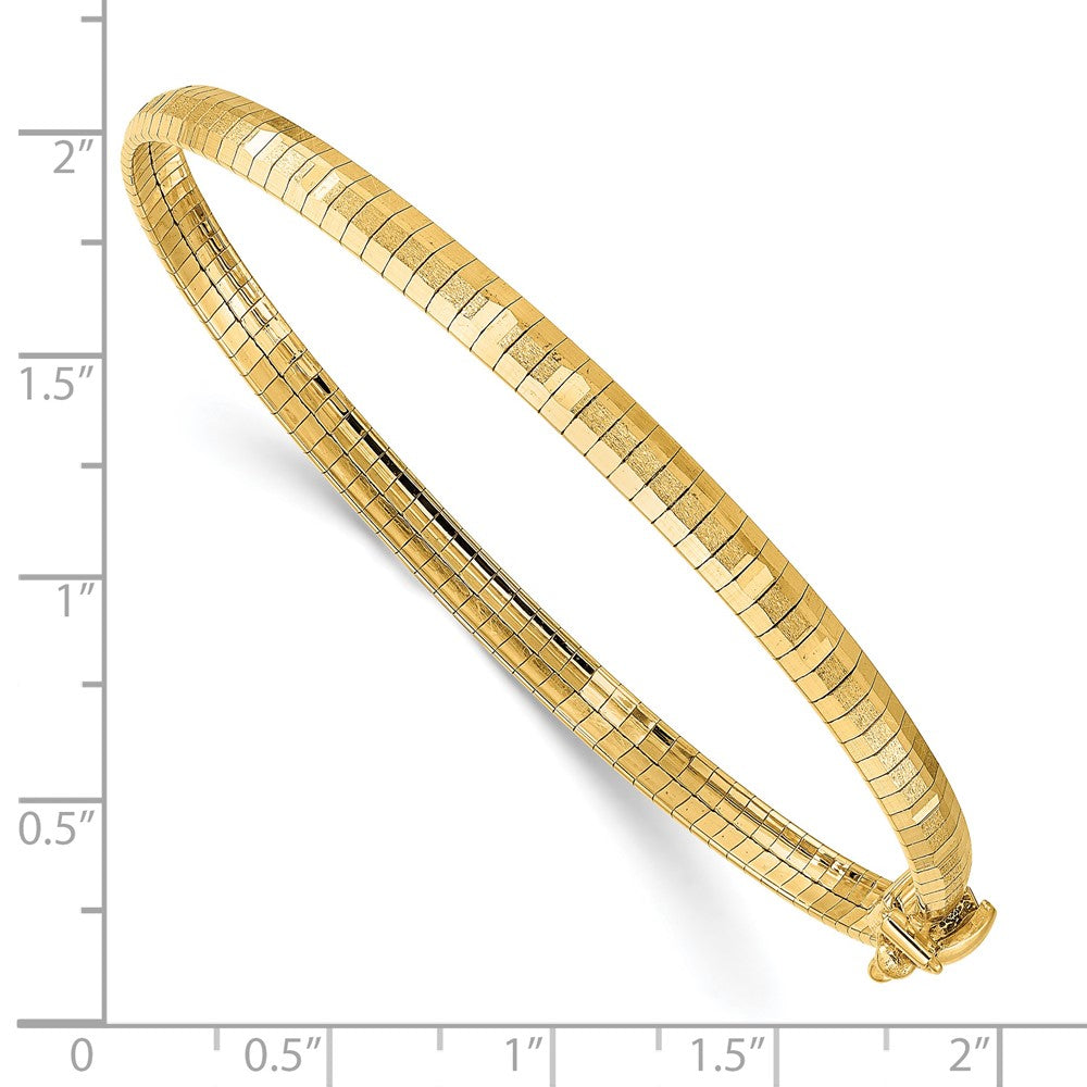 7.5 Inch 14K Yellow Polished & Satin D/C Omega Bracelet