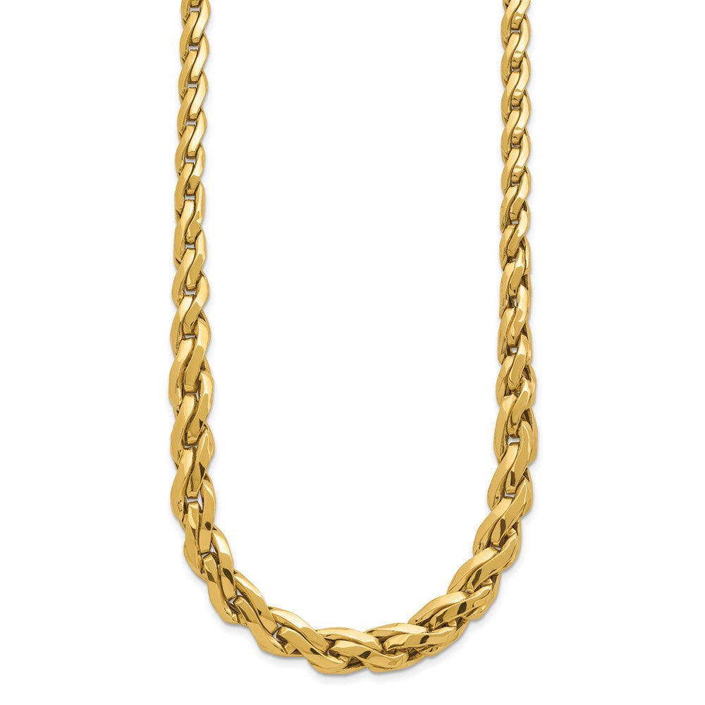 14K Yellow Gold Polished Graduated Fancy Link 18In Necklace
