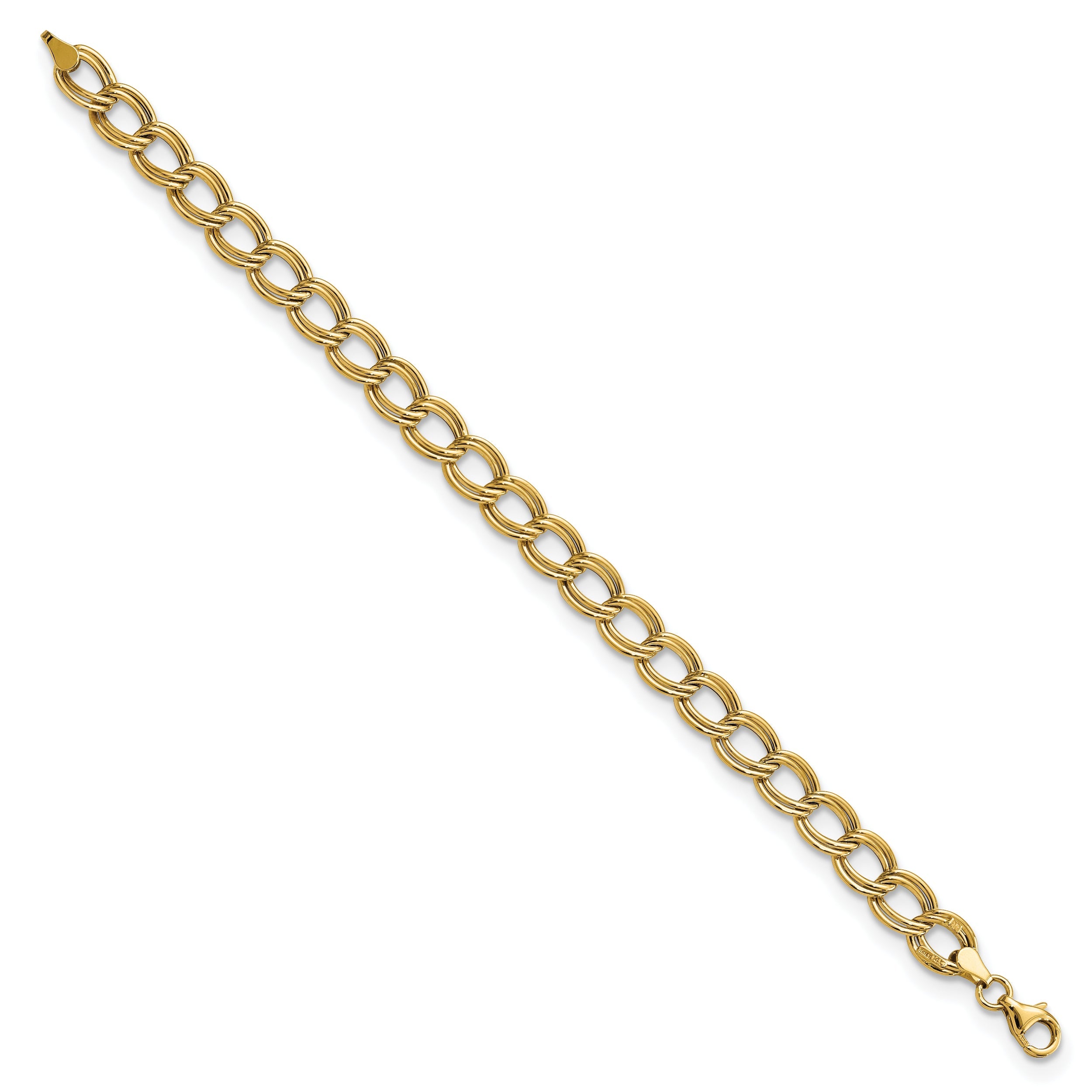 7.5 Inch 14K Polished Link Bracelet