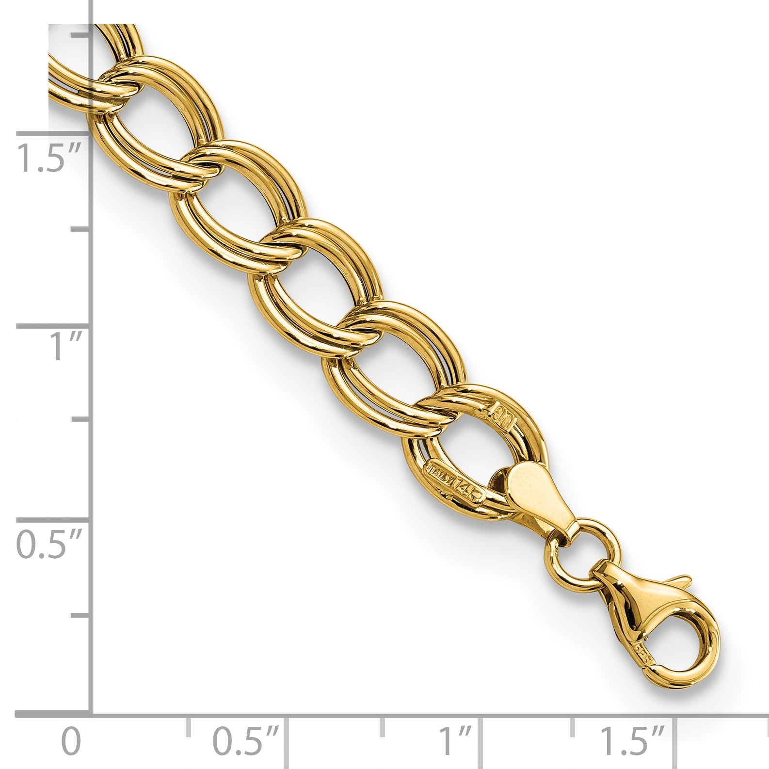 7.5 Inch 14K Polished Link Bracelet