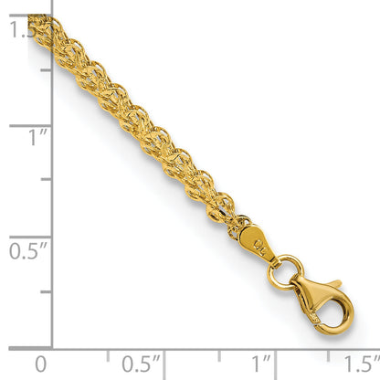 7.5 Inch 14K Polished Fancy Link Bracelet
