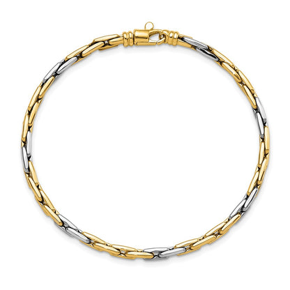 7.5 Inch 14K Two-Tone Polished Fancy Link Bracelet