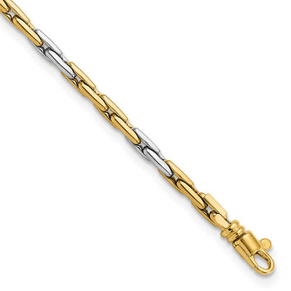 7.5 Inch 14K Two-Tone Polished Fancy Link Bracelet