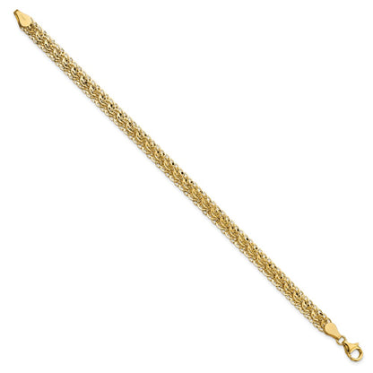 7.5 Inch 14K Polished D/C Fancy Link Bracelet