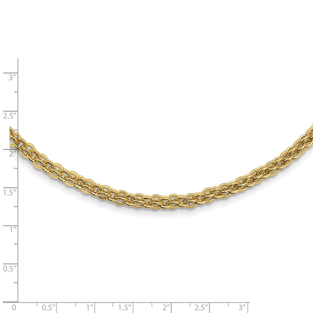 14K Yellow Gold Polished Fancy Link Necklace