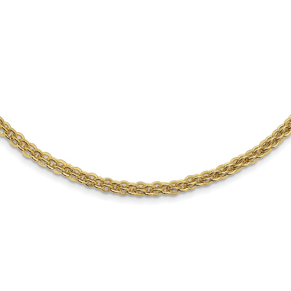 14K Yellow Gold Polished Fancy Link Necklace