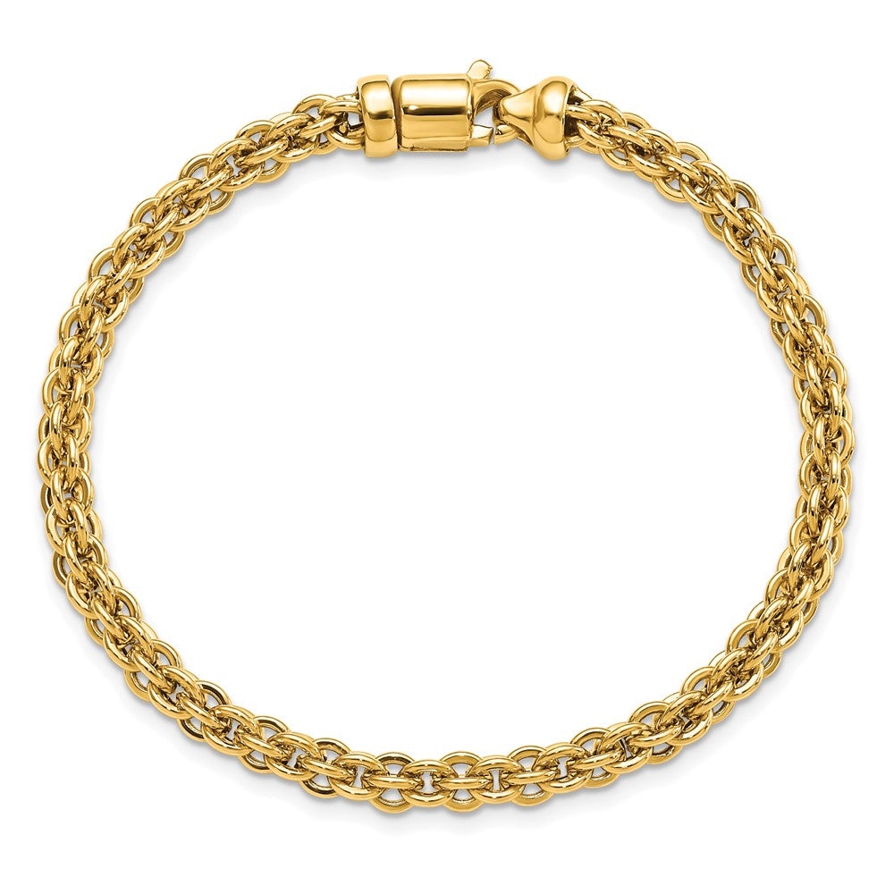 7.5 Inch 14K Polished Fancy Link Bracelet
