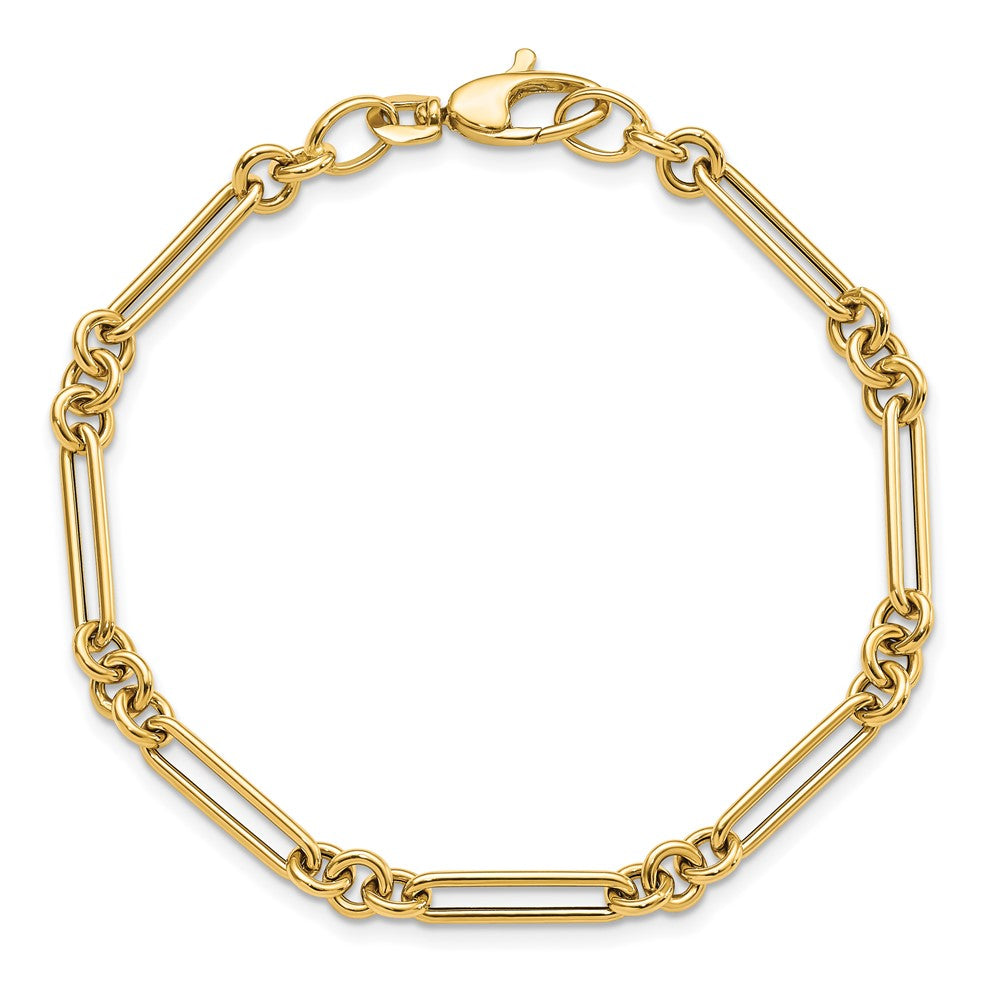 7.5 Inch 14K Polished Fancy Link Bracelet