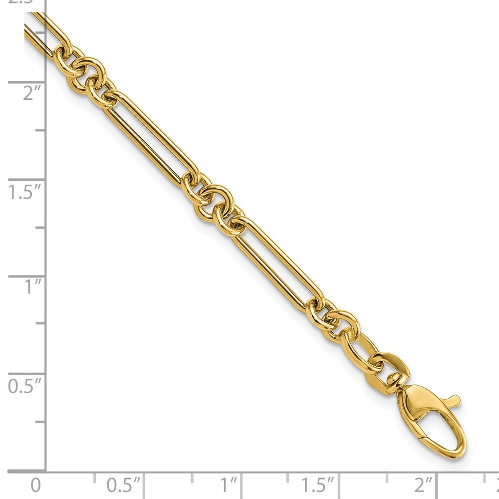 7.5 Inch 14K Polished Fancy Link Bracelet