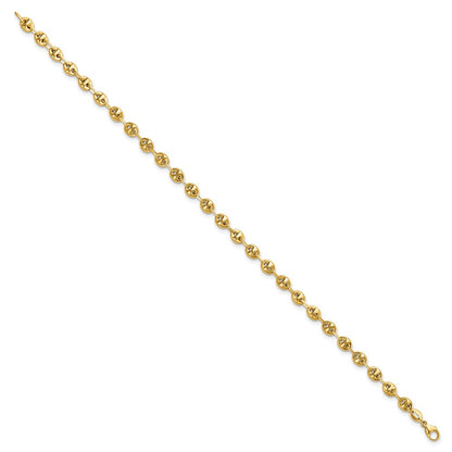 7.5 Inch 14K Polished Fancy Link Bracelet