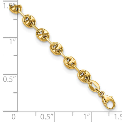 7.5 Inch 14K Polished Fancy Link Bracelet