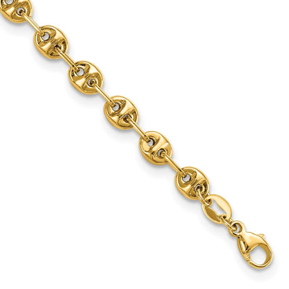 7.5 Inch 14K Polished Fancy Link Bracelet
