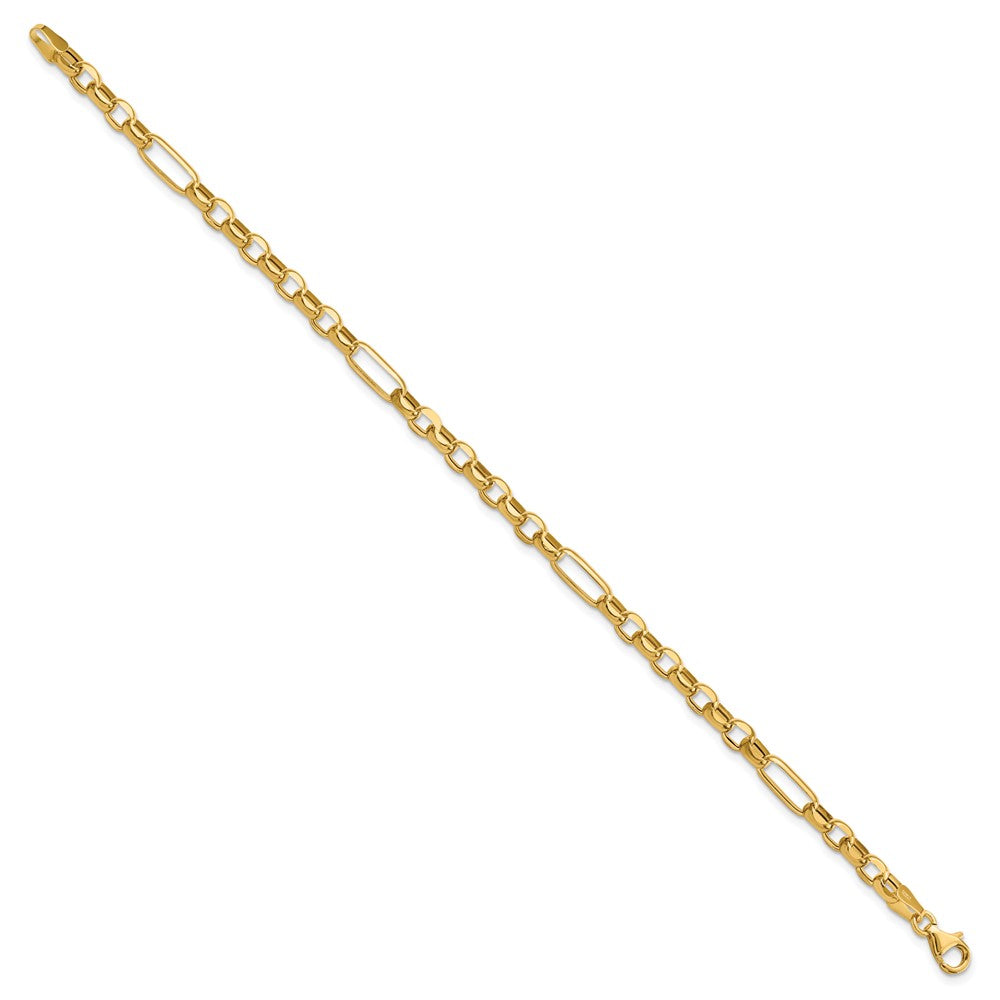 7.5 Inch 14K Polished Fancy Link Bracelet