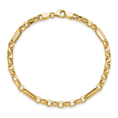 7.5 Inch 14K Polished Fancy Link Bracelet