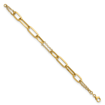 7 Inch 14K Polished Multi Link 7In Bracelet