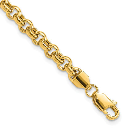 8.5 Inch 14K 8.5In 5mm Polished Fancy Rolo Link Bracelet