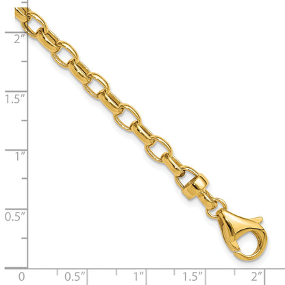 7.5 Inch 14K 7.5In 4.5mm Polished Fancy Link Bracelet